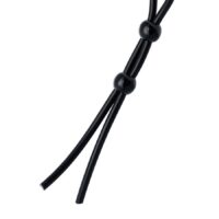 TOYFA Лассо на пенис A-toys by TOYFA с двумя бусинами, силикон, черное, 19,5 см