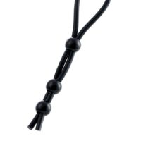 TOYFA Лассо на пенис A-toys by TOYFA с тремя бусинами, силикон, черное, 19,5 см