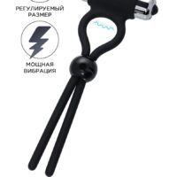 TOYFA Лассо на пенис A-toys by TOYFA Ect, силикон, черное, 14 см