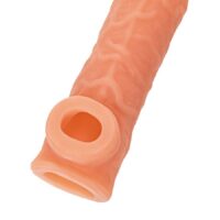 Насадка реалистичная KOKOS NUDE SLEEVE с дополнительной стимуляцией, TPE, телесная, 15.6 см