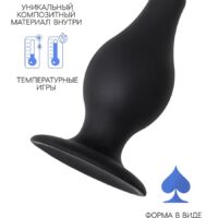 EROTIST Анальная втулка Erotist Spade M, сайлекспан, чёрный, 10 см