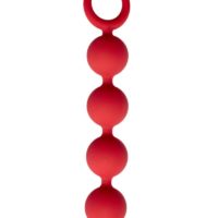 Анальная цепочка Appulse, силикон, 2,5 x 13 см , цвет бордовый