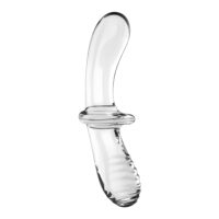 SATISFYER Двусторонний фаллоимитатор Satisfyer Double Crystal, стекло, прозрачный, 19,5 см