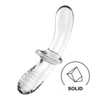 SATISFYER Двусторонний фаллоимитатор Satisfyer Double Crystal, стекло, прозрачный, 19,5 см