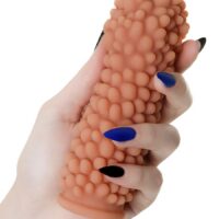 Насадка реалистичная KOKOS EXTREME SLEEVE 08-M с дополнительной стимуляцией, TPE, телесная, 14.7 см