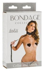 LOLA Ошейник черный Colar and Leash One size