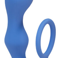 LOLA ЭРЕКЦИОННОЕ КОЛЬЦО С АНАЛЬНОЙ ПРОБКОЙ DOUBLE PLEASURE ANAL PLUG BLUE 4217-03LOLA