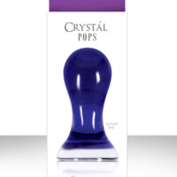 Анальный стимулятор Crystal Pops Large из стекла синий, NSN-0715-27