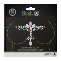 Декоративное украшение (камни) на клеевой основе Body Jewelry Stickers - Chest - Glow in the Dark -