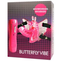 Вибратор бабочка BUTTERFLY VIBE на ремешках L 80 мм D 22 мм, 7 режимов вибрации арт. EE-10024