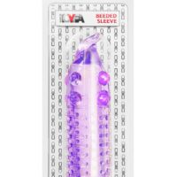 Насадка на пенис с шариками TOYFA Basic, TPE, фиолетовый, 13 см 818027-4