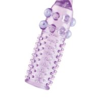 Насадка на пенис с шариками TOYFA Basic, TPE, фиолетовый, 13 см 818027-4
